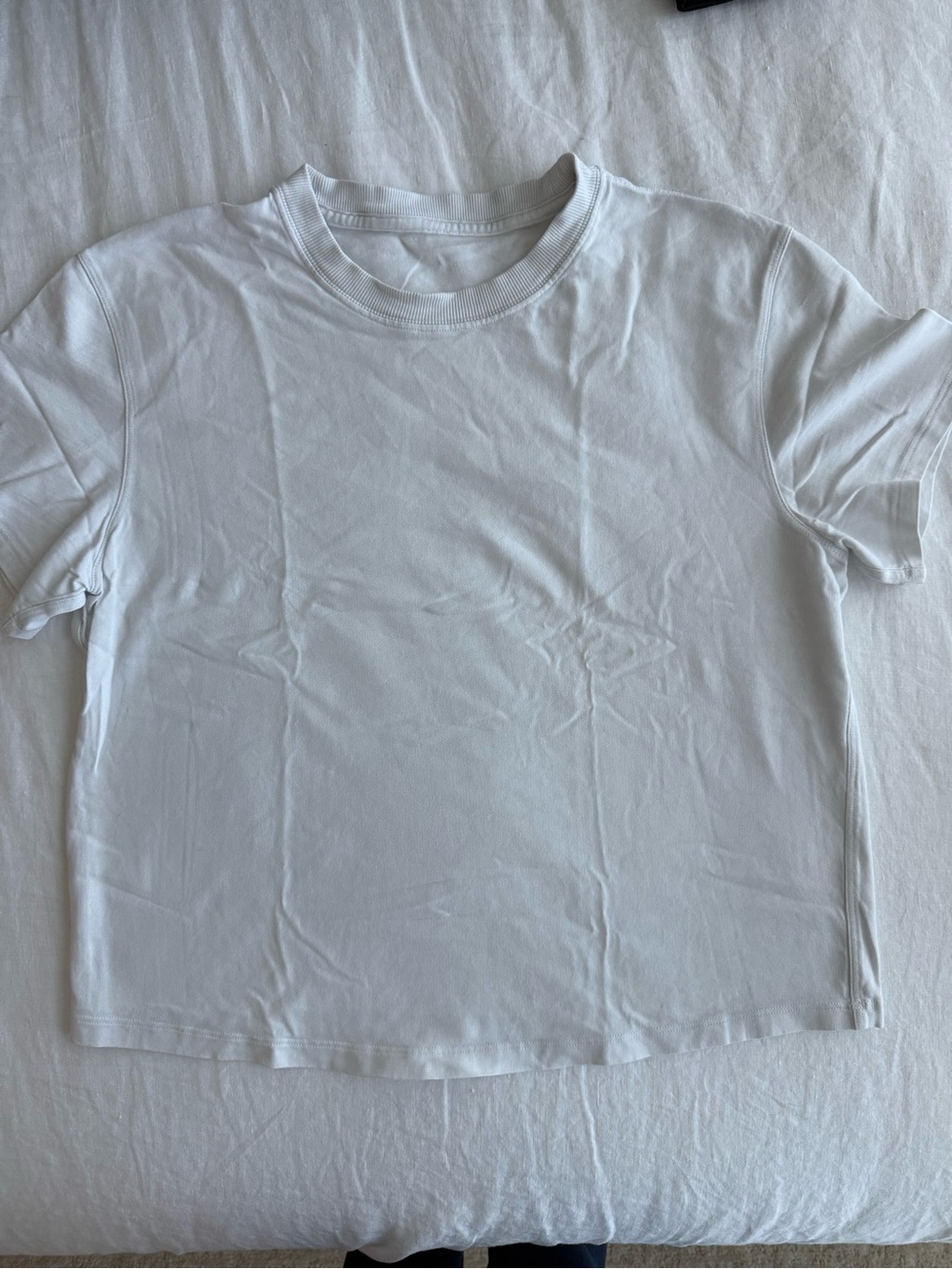 lululemon athletica Relaxed Fit White Cotton Jersey T-shirt size 6